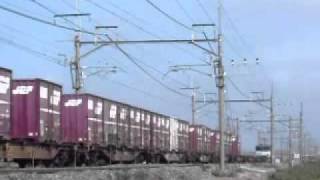 3064レ　ＥＦ210 147＋コキ＆4097レ　ＥＦ65＋コキ　ワシクリにて