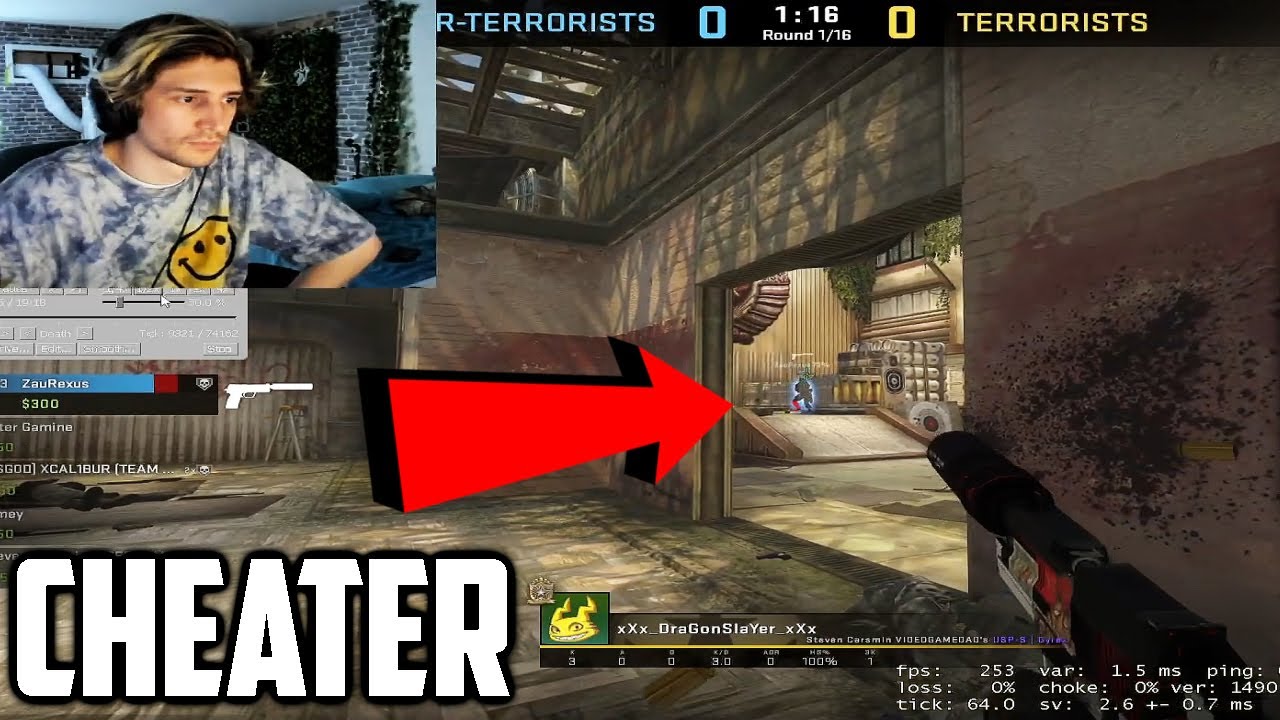 xQc Plays Against an Actual Cheater in CS:GO - YouTube