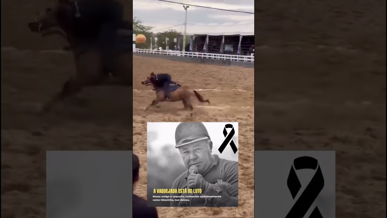 VEJAO ACIDENTE DO VAQUEIRO MAUZINHA XAVIER QUE MORREU DURANTE A VAQUEJADA DO J GALDINO