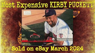 Kirby Puckett Most Expensive eBay Sales Baseball Cards  March 2024