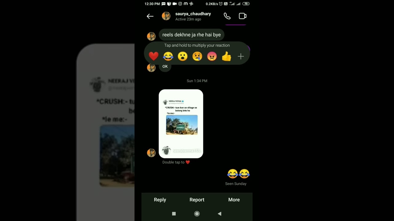 Instagram Rection Update |Instagram New Feature 2022| Instagram Rection Option Not Showing.....