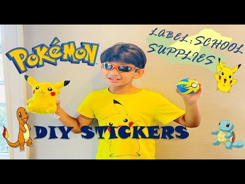 Reyan’s DIY hack to make labels with packaging tape | Pokemon back to school personalized labels