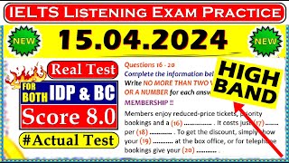IELTS LISTENING PRACTICE TEST 2024 WITH ANSWERS | 15.04.2024