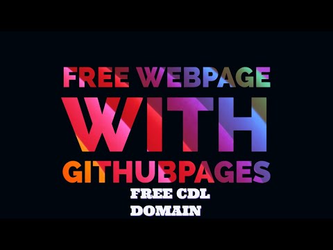 Tutorial: How to host a static webpage on Github pages. Free domain & CloudFlare support.