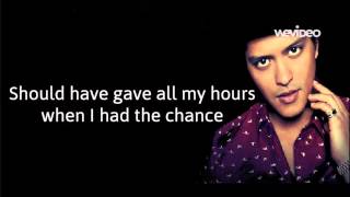 Video thumbnail of "Bruno Mars - When I Was Your Man (Lyrics)"