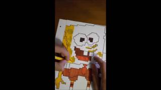 Spongebob - Paper Pixel Art - Speed Draw