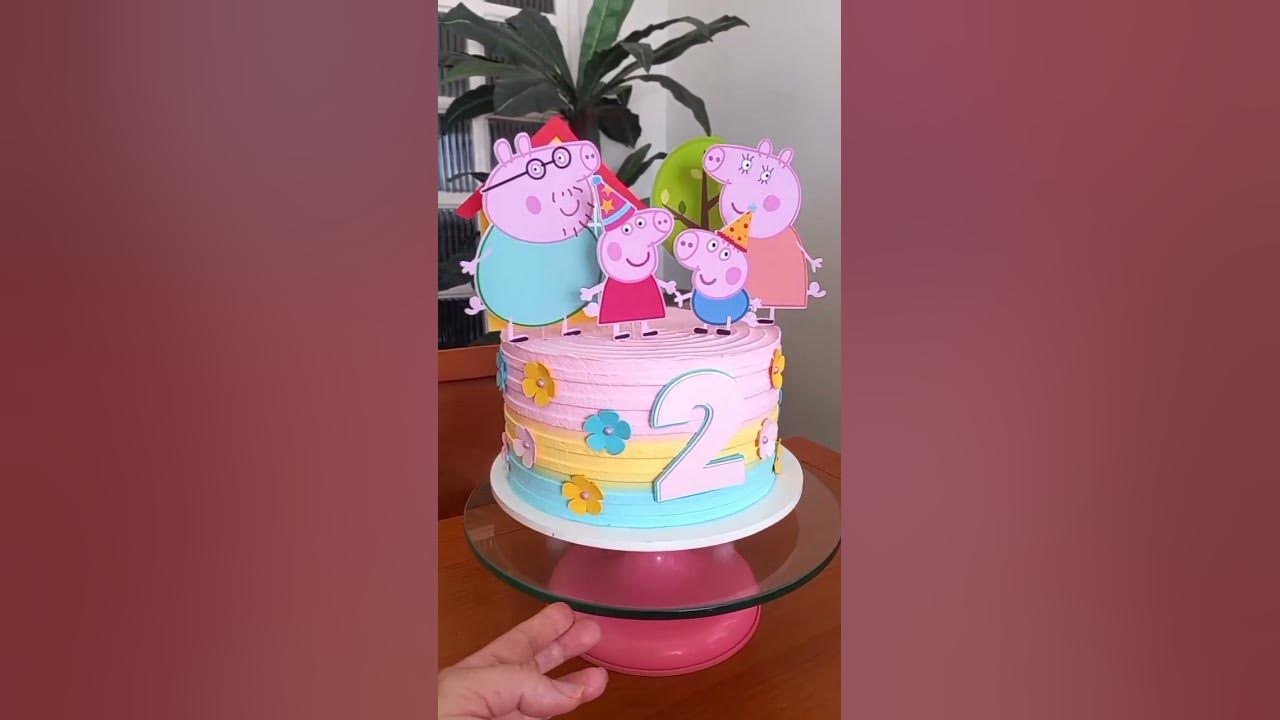 Desenha e pinta a Peppa Pig e o bolo de aniversário 🐷🎂 