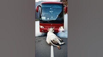 Hero Cow Saves All Bus Passengers From Huge Landslide!