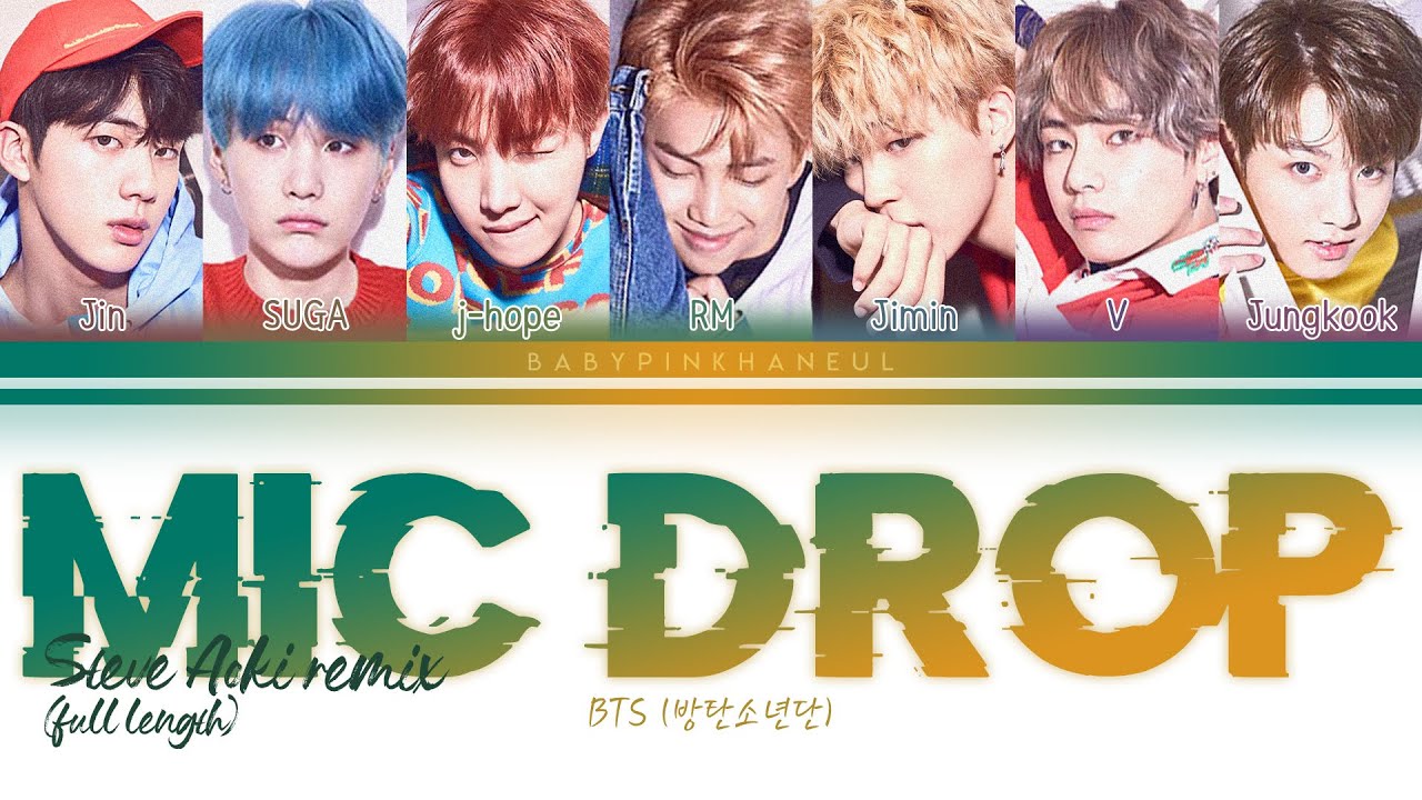 Песни бтс дроп. BTS Mic Drop Steve Aoki. BTS Mic Drop Steve Aoki Remix. Mic Drop BTS Aoki. Mic Drop Steve Aoki Remix.