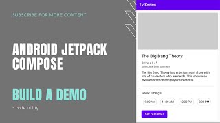 Android Jetpack Compose | Build a Demo | Code Utility