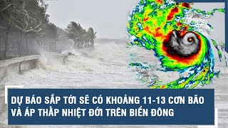 Dự báo sắp tới sẽ có khoảng 11-13 cơn bão và áp thấp nhiệt đới trên Biển Đông