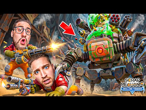 МУСОРНЫЙ БОСС ВЕРНУЛСЯ! ПРОБУРИЛИ ОГРОМНУЮ ЯМУ НА СКВОЗЬ! SCRAP MECHANIC SURVIVAL #8