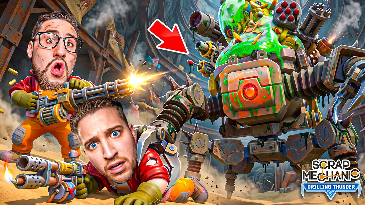 МУСОРНЫЙ БОСС ВЕРНУЛСЯ! ПРОБУРИЛИ ОГРОМНУЮ ЯМУ НА СКВОЗЬ! SCRAP MECHANIC SURVIVAL #8