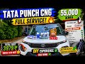 Tata Punch CNG 55,000 KM Service DIY 🔥 | Full Service + ₹ Saved 💰
