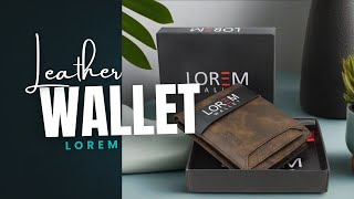 Unboxing Mens Casual Brown Artificial Leather Wallet Mini 9 Card Slots