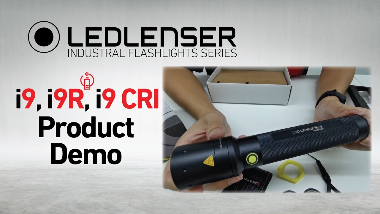halvkugle Med vilje forlade Ledlenser Industry Series Rechargeable Torch Flashlight - i9, i9R, i9 CRI -  Malaysia Bright LED - YouTube