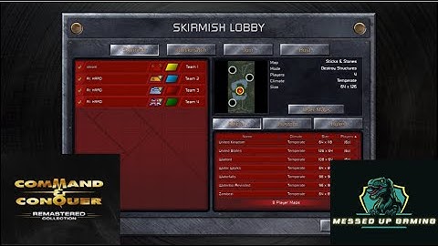 Command and Conquer Red Alert Remastered Skirmish Gameplay USSR– MAP: Sticks and Stones 3