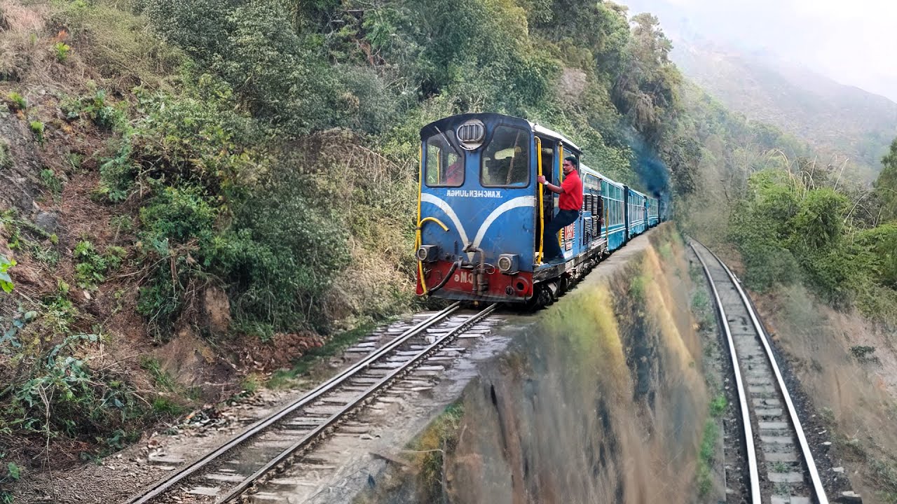 Riding Weird Reverse Train on Himalayan Mountain Track