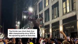 Knicks fans flood New York streets to celebrate team’s win