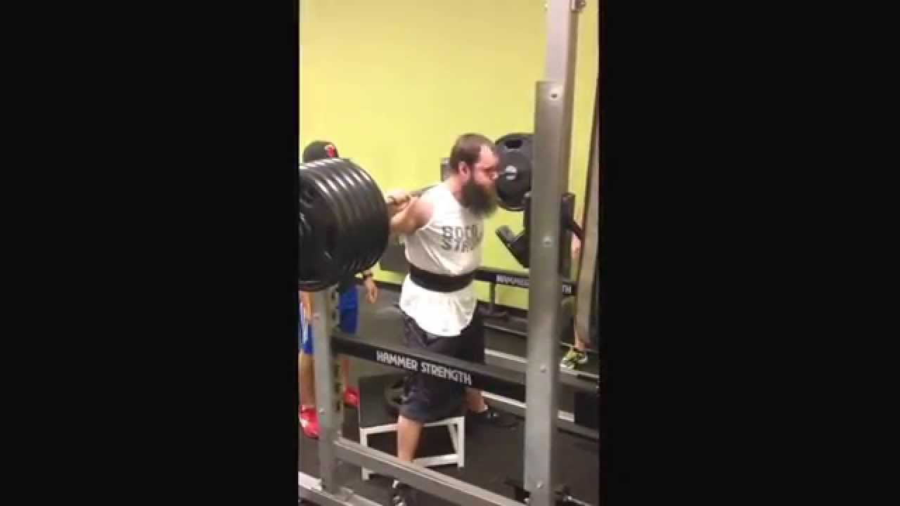 600 lb. box squat fail