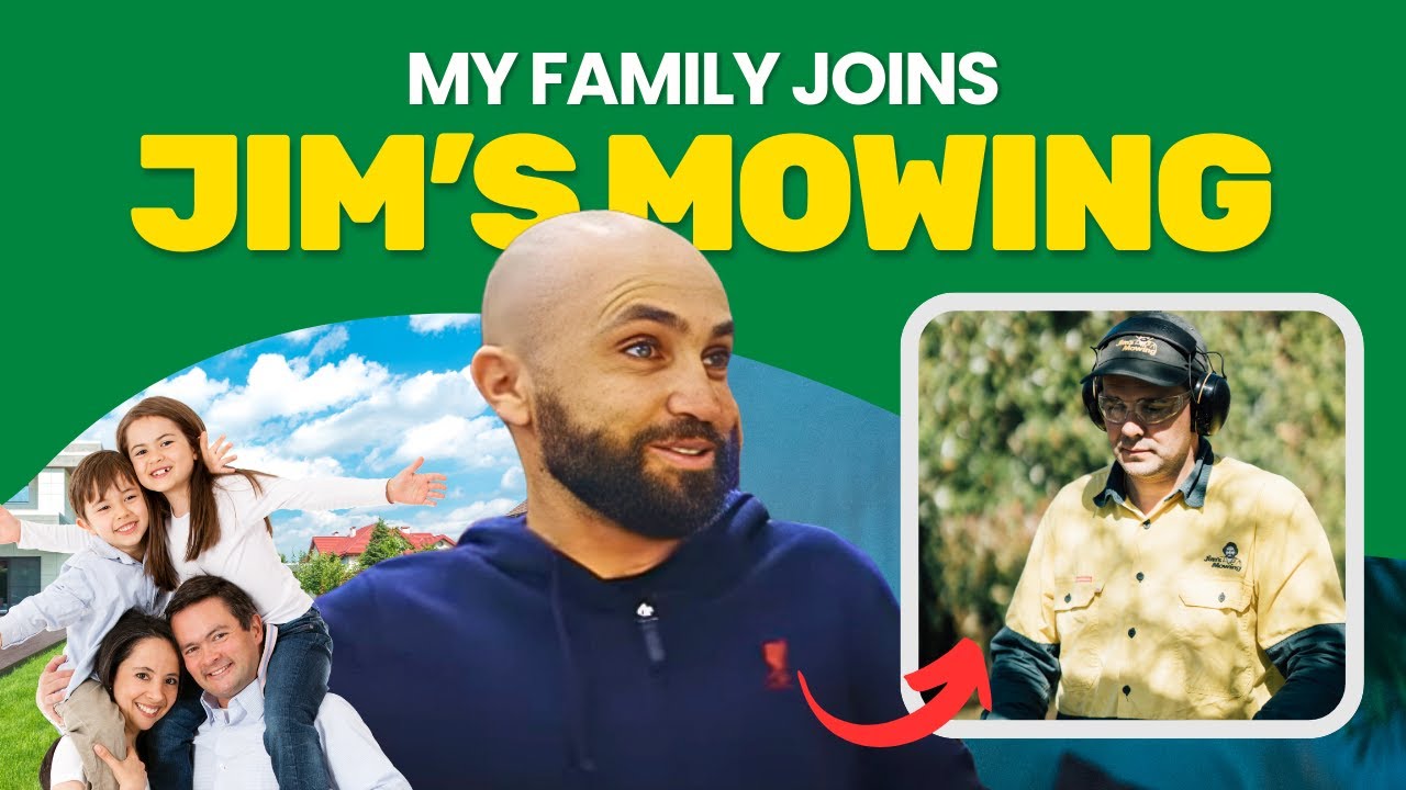 Why have multiple members of the same family decided to join Jim's Mowing?