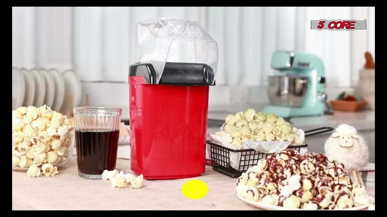 Dropship 5Core Popcorn Machine Hot Air Electric Popper Kernel Corn