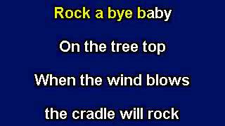 Rock a Bye Baby, Karaoke video with lyrics, with demo singer