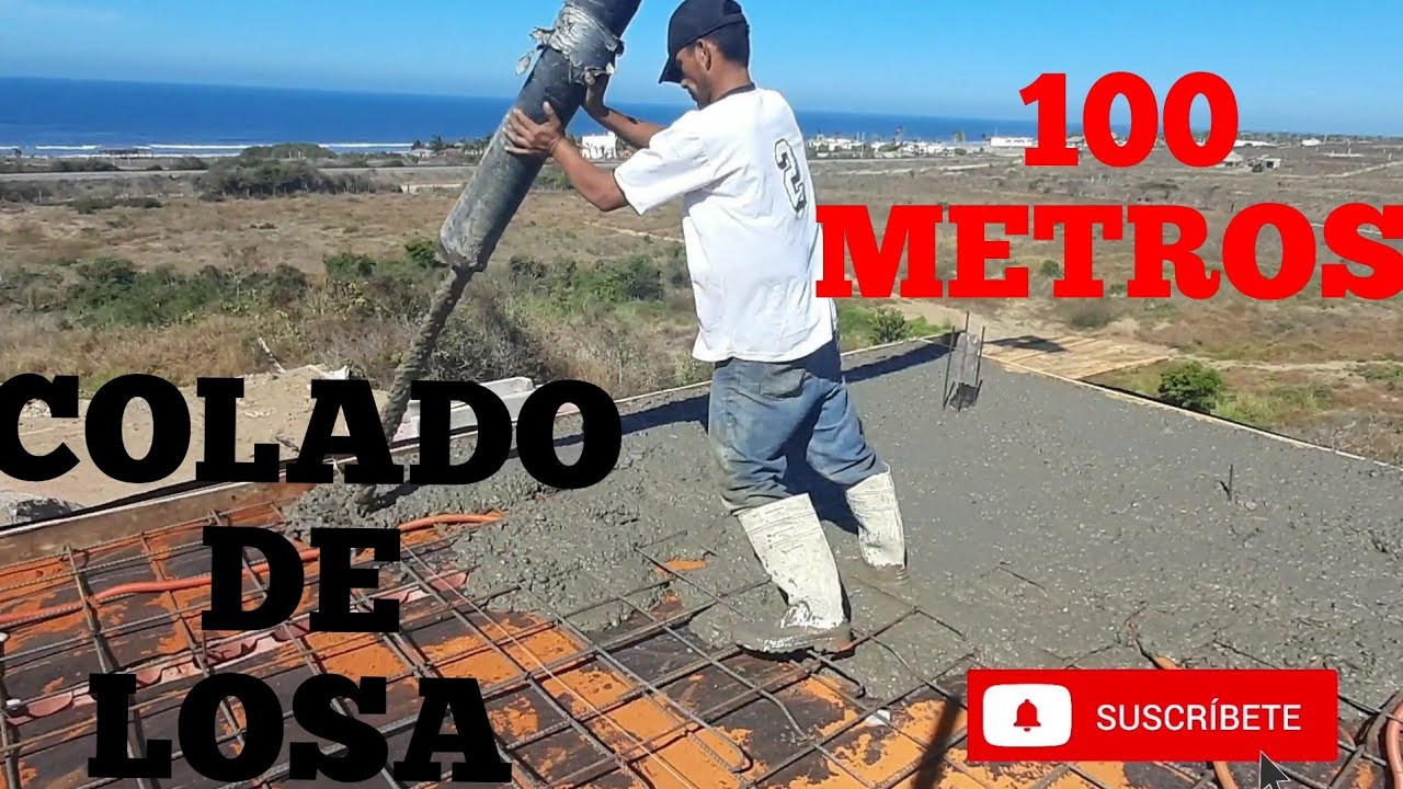 100 METROS CUADRADOS DE VACIADO DE CONCRETO EN LOSA MACIZA... - YouTube