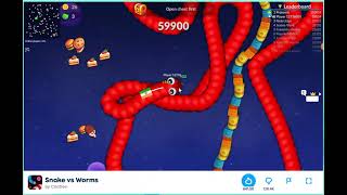 444,000+ MASSIVE HIGH SCORE & RANK #1 VICTORY! 👑 Snake vs. Worms: 15 Knockouts screenshot 5