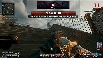 Black Ops 6 - Slow Burn - Prestige Calling Card (ZOMBIES)