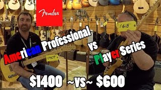 Fender PLAYER vs. American PROFESSIONAL Series Guitar. Which do you like best?
