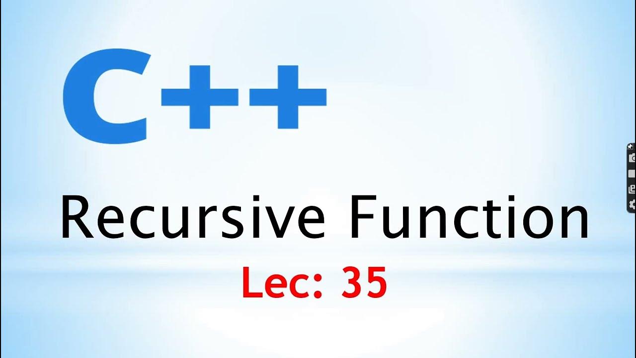 Recursive function in c++ Amharic #lec 35 - YouTube
