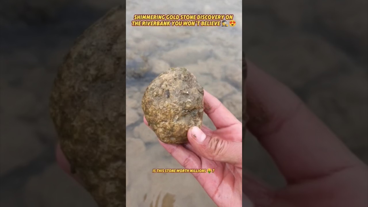 Shimmering Gold Stone discovery on the riverbank You won't believe 🕵😍Worth millions🤑? 