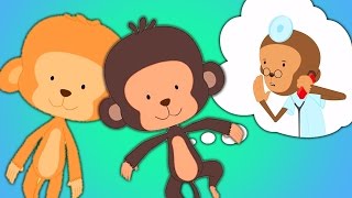 Cinq petits les singes | Cartoon pour les enfants | Populaire Comptine | compilation de