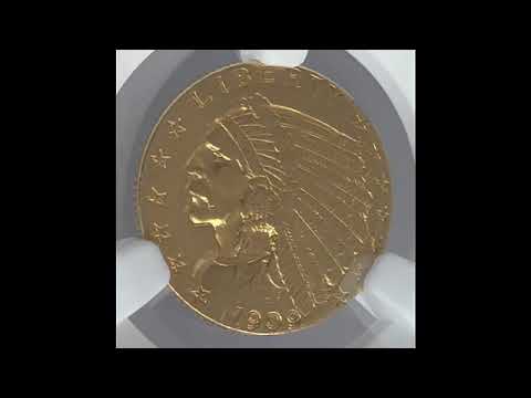 1909 Indian Head Gold Quarter Eagle AU58 NGC - Obverse