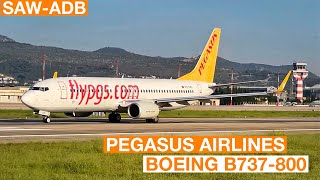 [4K] TRIP REPORT | PEGASUS AIRLINES B737-800 | Istanbul - Izmir (Economy Class)