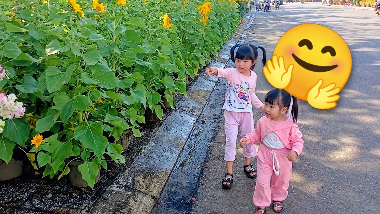 Lần đầu tiên nghé đi ngắm hoa Tết🌻🐎vui cùng nghé 7🤣💖✅