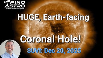 HUGE Earth-facing Coronal Hole: Dec 20, 2025 #PinoAstro - SUVI: Solar UV Imager - Flares, CME
