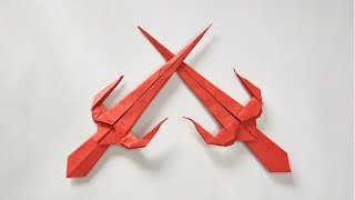 Origami NINJA SAI | How to make a ninja weapon