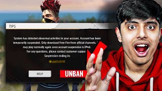 2024 NEW FREE FIRE ID UNBAN TRICK OB44 UPDATE FREE FIRE ID SUSPENDED PROBLEM SOLVE #freefireindia