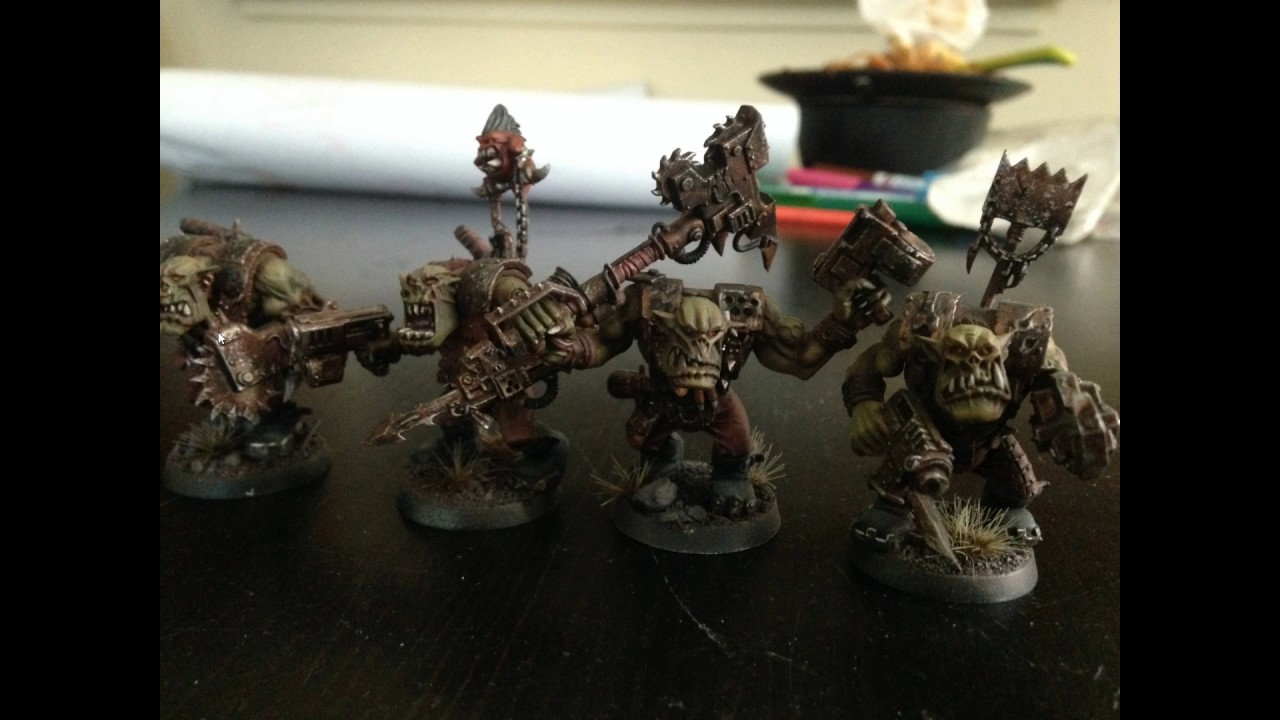 Warhammer 40,000 Ork Boyz and Ork Nobz (8th edition) - YouTube
