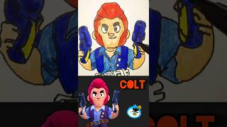 brawl stars drawing and coloring Colt #art #brawlstars #brawl