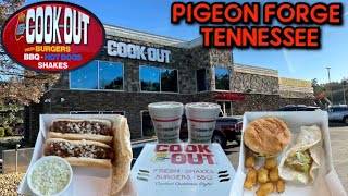 COOK OUT (Fresh Burgers,BBQ,Hot Dogs & Shakes) Review  Pigeon Forge TN