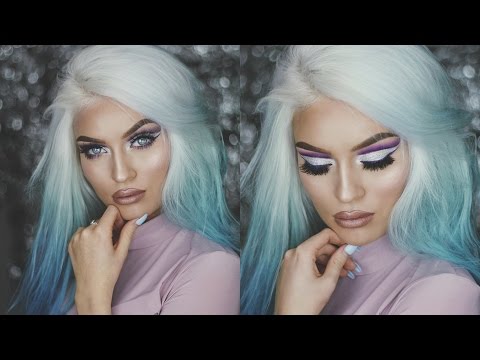 NEW YEARS EVE Makeup Tutorial / Purple Glitter Cut Crease - YouTube