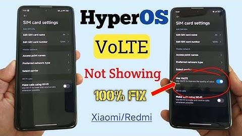 VoLTE Option Not Showing in HyperOS 2.0 | VoLTE missing in redmi | enable Volte in android