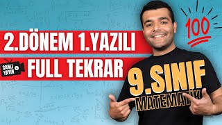 9.SINIF TÜRKİYE GENELİ MATEMATİK 2.DÖNEM 1.YAZILI HAZIRLIK | FULL TEKRAR | MEB Ortak Sınav