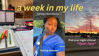 a week in the life of a nursing student | studying, night shift, and feeling stressed