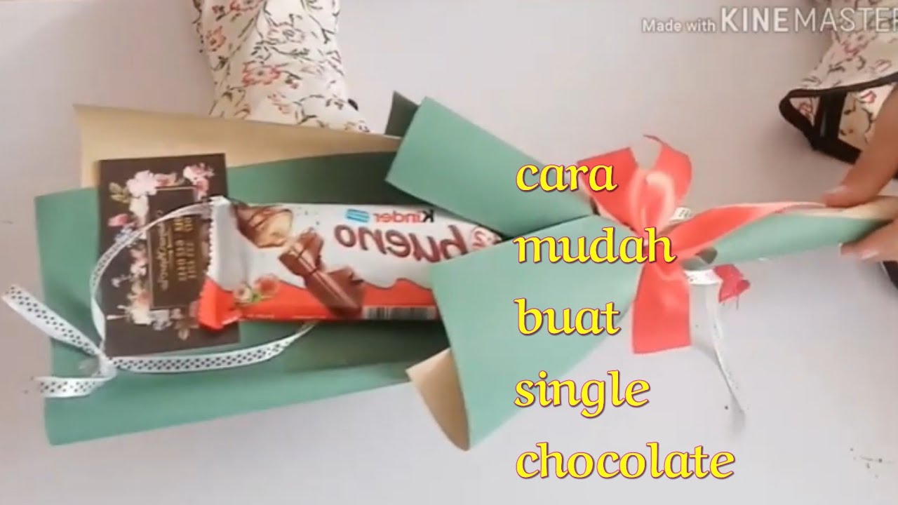 diy cara buat bouquet coklat simple