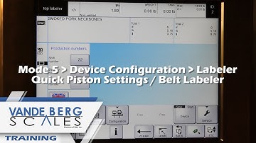 Bizerba GLM-e Weigh Price Labeler Training: Mode 5, Labeler, Quick Piston Settings, Belt Labeler