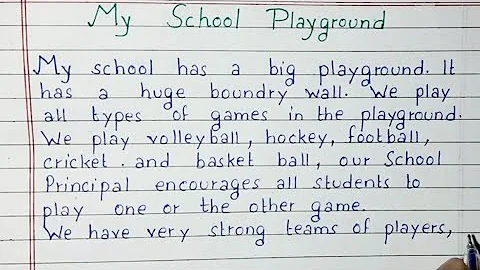 Write a short essay on My School Playground | Short Essay | English
